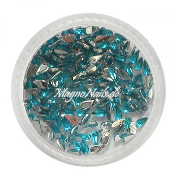 Strasssteine - Tropfen türkis Nageldesign Nägel Nails Nagelstudio Einleger Nailart