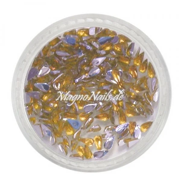 Strasssteine - Tropfen gelb Nageldesign Nägel Nails Nagelstudio Einleger Nailart