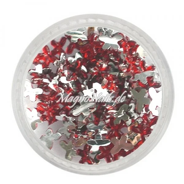 Strasssteine - Schmetterling rot Nageldesign Nägel Nails Nagelstudio Einleger Nailart