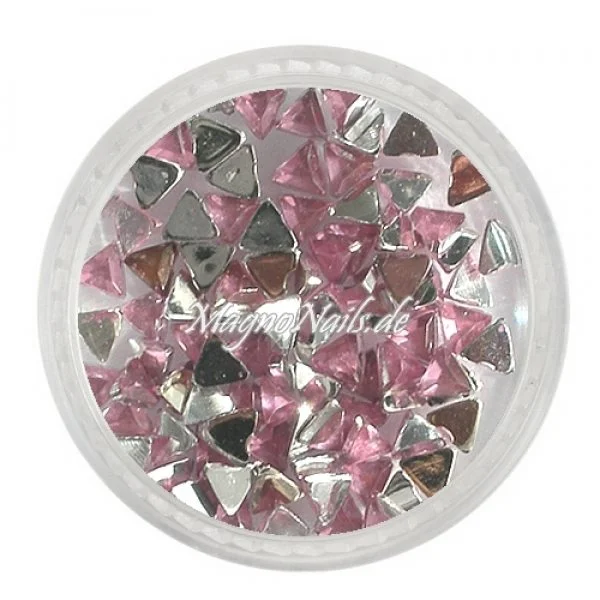 Strasssteine - Dreieck rosa Nageldesign Nägel Nails Nagelstudio Einleger Nailart