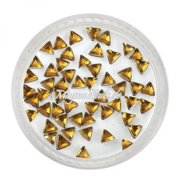 Strasssteine - Dreieck braun Nageldesign Nägel Nails Nagelstudio Einleger Nailart
