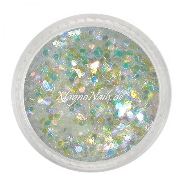 Nail Art Pailetten weiß multicolor 1mm Nägel Nails Nailart Nageldesign Nagel GlitzerPailetten