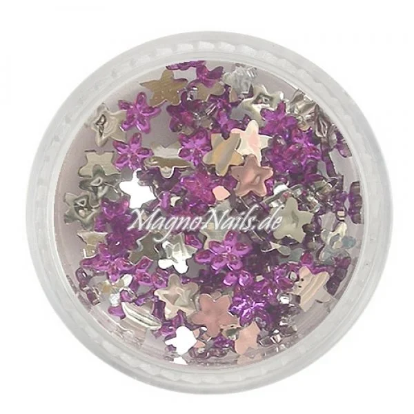 Strasssteine - Stern violett Nageldesign Nägel Nails Nagelstudio Einleger Nailart