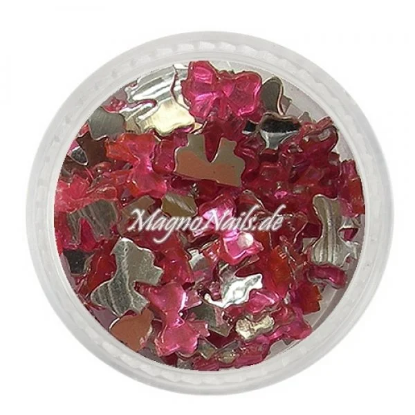 Strasssteine - Schleife neonrosa Nageldesign Nägel Nails Nagelstudio Einleger Nailart