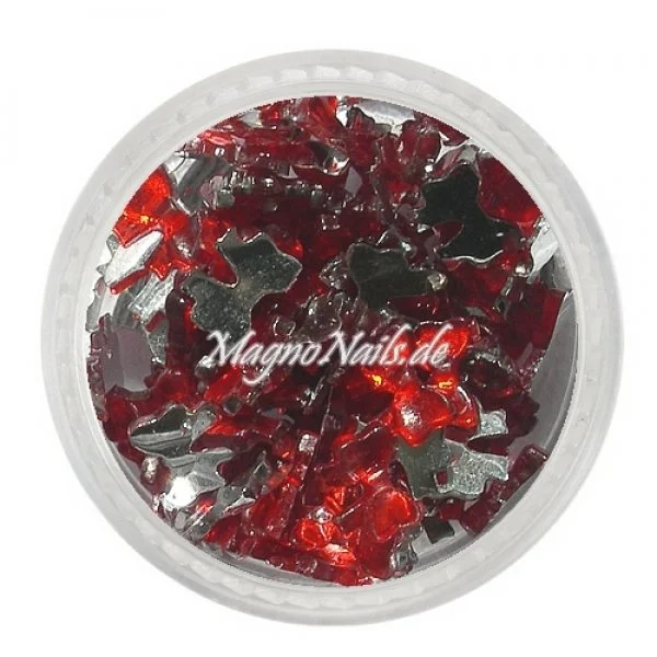 Strasssteine - Schleife rot Nageldesign Nägel Nails Nagelstudio Einleger Nailart