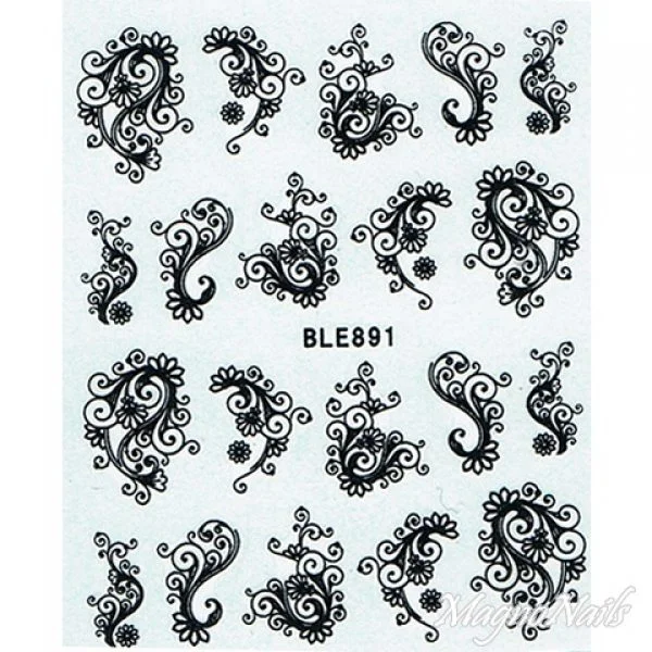 2D Nail Art One Stoke Sticker