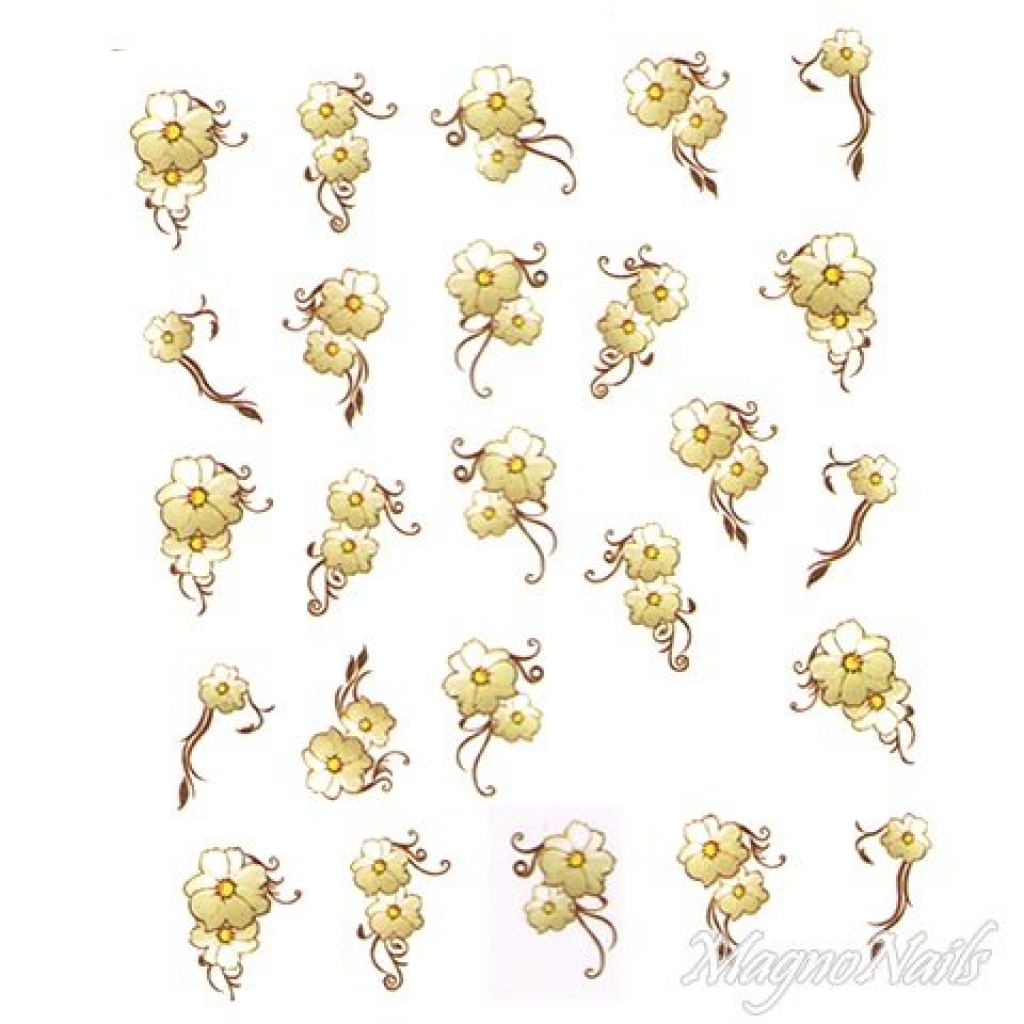 2D Nail Art One Stoke Sticker