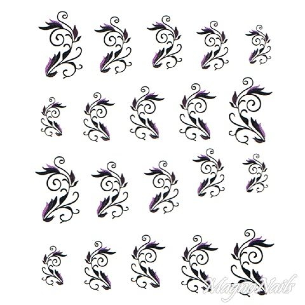 2D Nail Art One Stoke Sticker