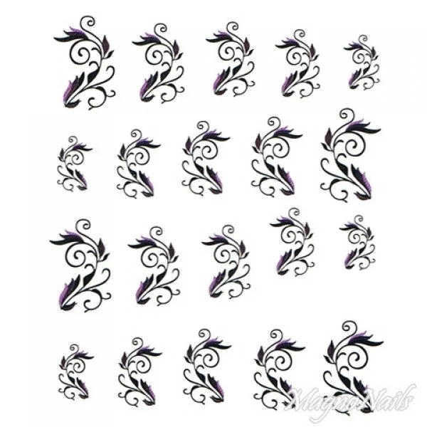 2D Nail Art One Stoke Sticker