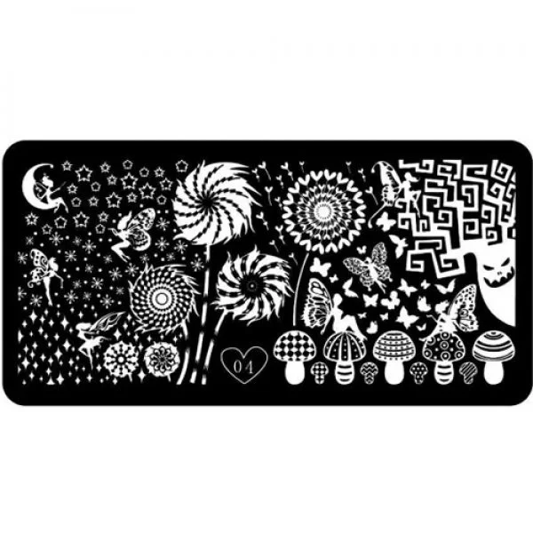 Stamping Schablone A01