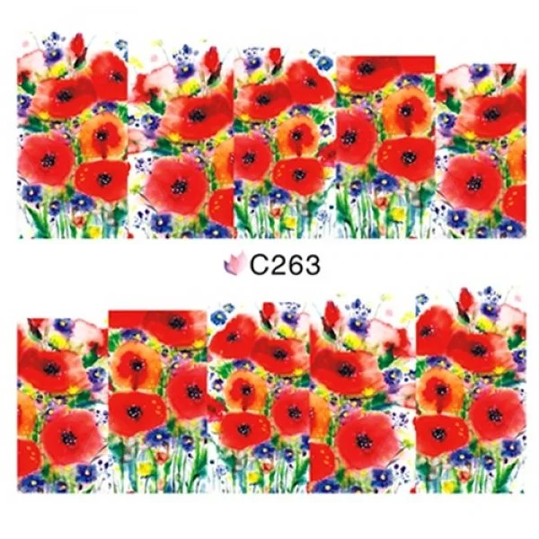 2D Nail Art One Stoke Sticker