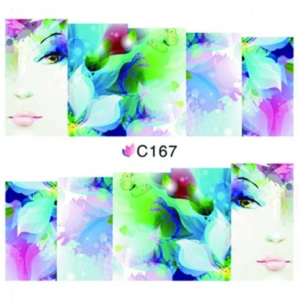 2D Nail Art One Stoke Sticker