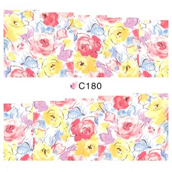 2D Nail Art One Stoke Sticker