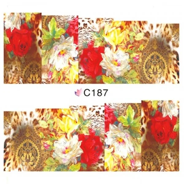 2D Nail Art One Stoke Sticker