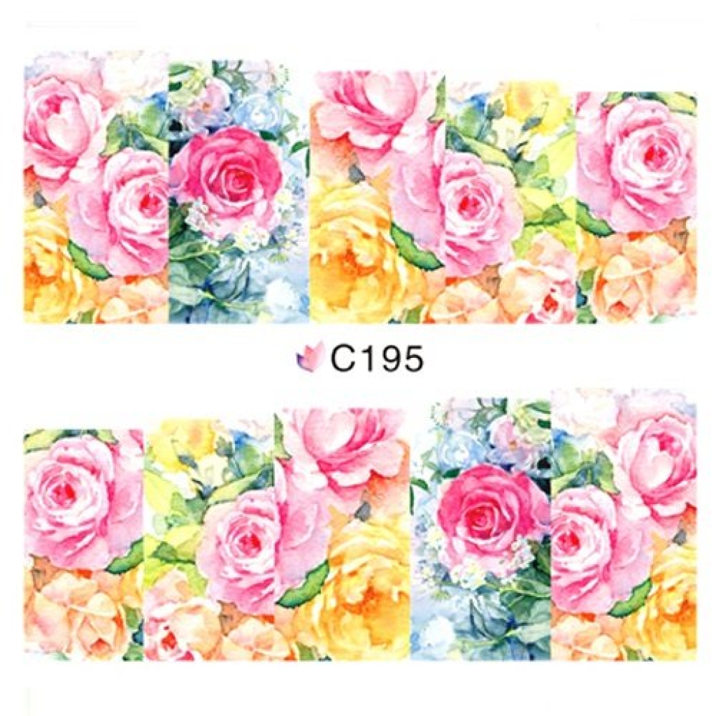 2D Nail Art One Stoke Sticker