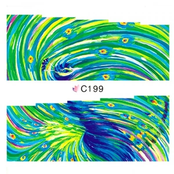 2D Nail Art One Stoke Sticker