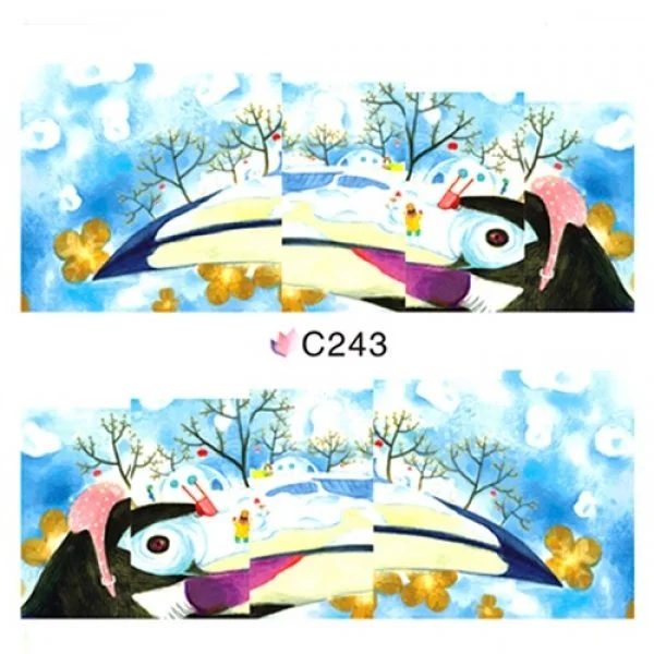 2D Nail Art One Stoke Sticker