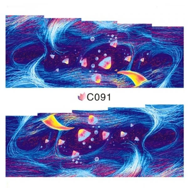 2D Nail Art One Stoke Sticker