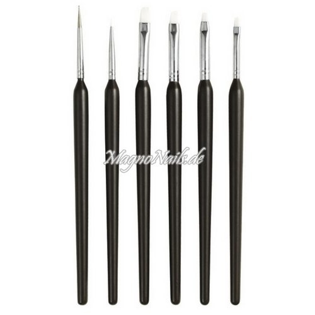 Nail Art Pinsel Set 6-Teilig Nagelpinsel Nägel Nagelstudio Zubehör Günstig Schnäppchen