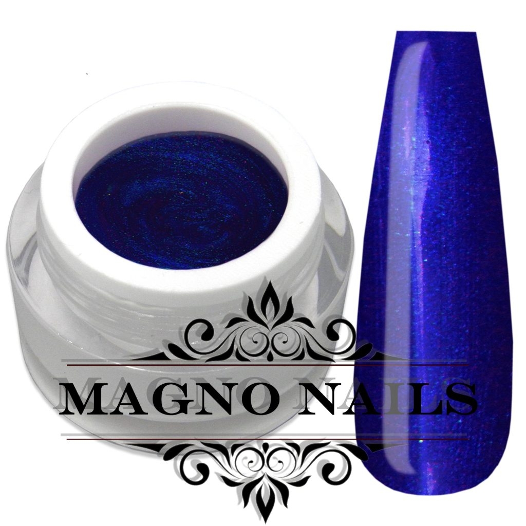 Deckendes Perl Metallic Blau lila UV Gel