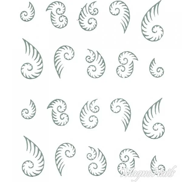 2D Nail Art One Stoke Sticker