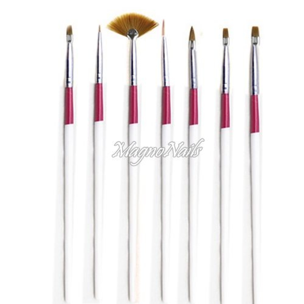 Nail Art Pinsel Set 7 -Teilig Nagelpinsel Nägel Nagelstudio Zubehör Günstig Schnäppchen