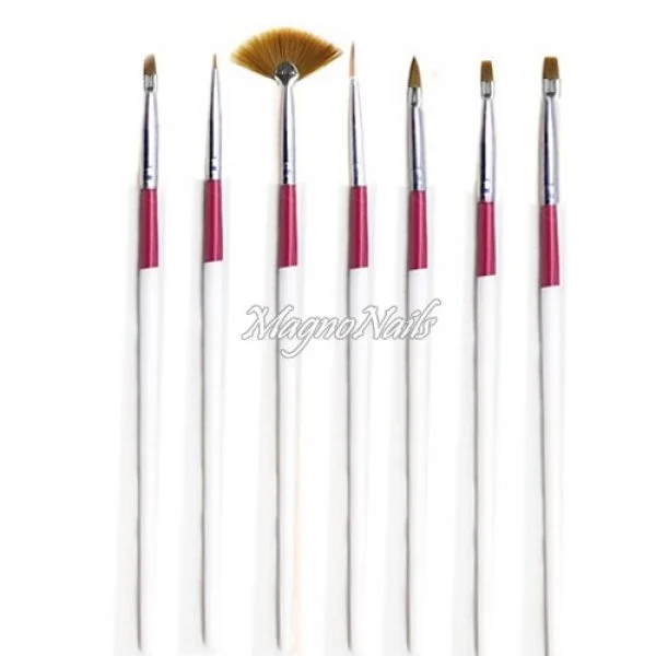 Nail Art Pinsel Set 7 -Teilig Nagelpinsel Nägel Nagelstudio Zubehör Günstig Schnäppchen