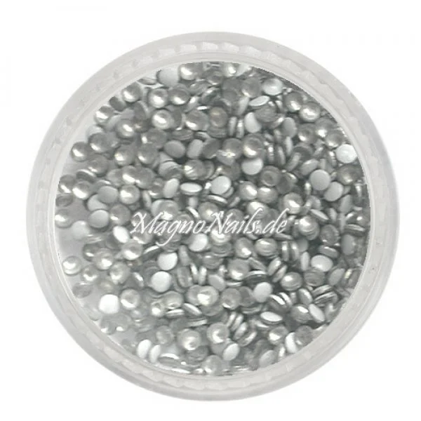 Einlegemotive - Mini Metall Plättchen - rund silber Nail Nagelstudio Nägel Nailart Nail art