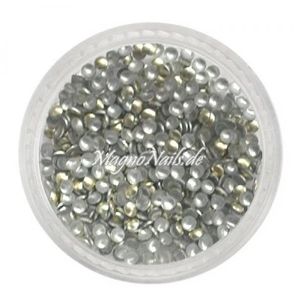 Einlegemotive - Mini Metall Plättchen - rund hell gold Nail Nagelstudio Nägel Nailart Nail art