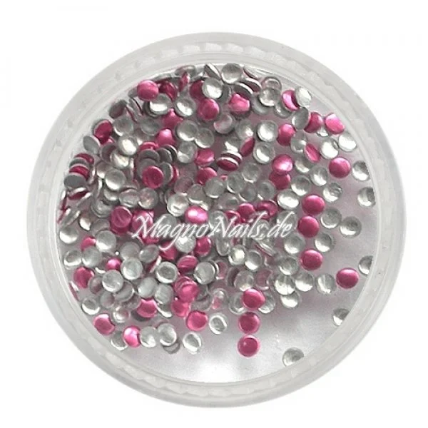 Einlegemotive - Mini Metall Plättchen - rund pink Nail Nagelstudio Nägel Nailart Nail art