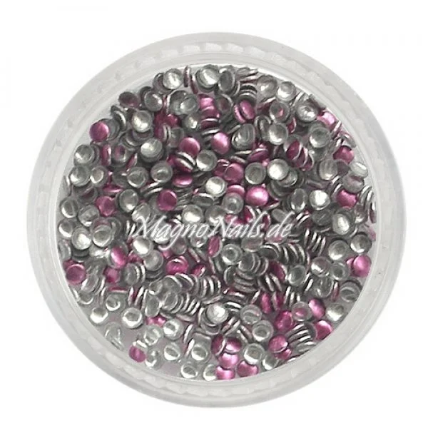 Einlegemotive - Mini Metall Plättchen - rund rosa Nail Nagelstudio Nägel Nailart Nail art