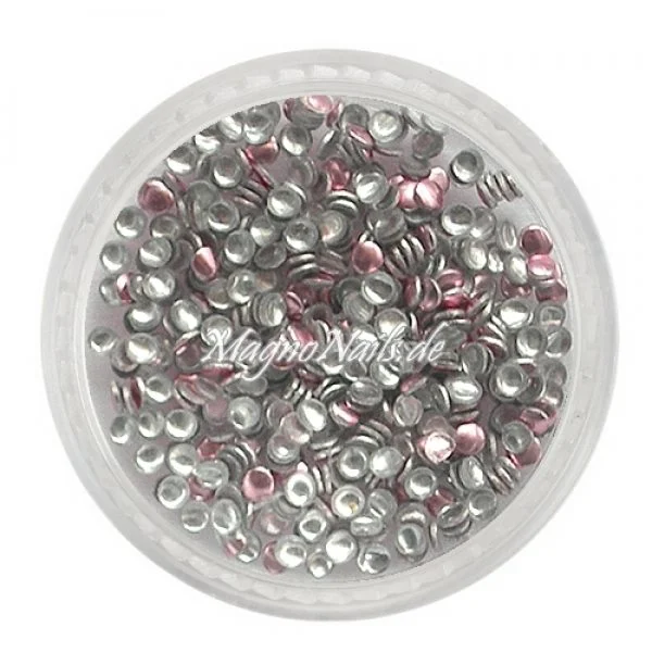 Einlegemotive - Mini Metall Plättchen - rund altrosa Nail Nagelstudio Nägel Nailart Nail art