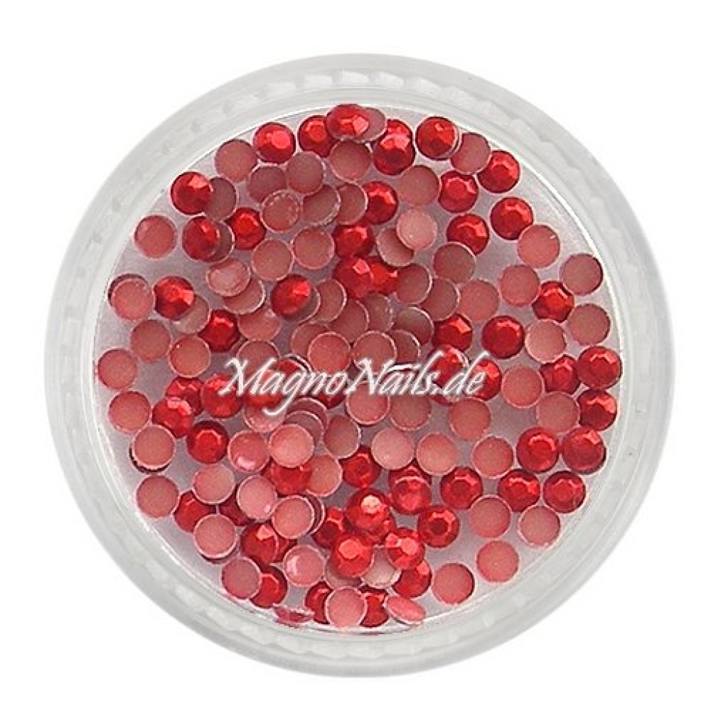 Metall Strasssteine - rot Nail Nagelstudio Nägel Nailart Nail art