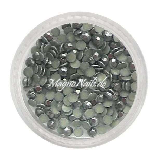Metall Strasssteine - grau Nail Nagelstudio Nägel Nailart Nail art