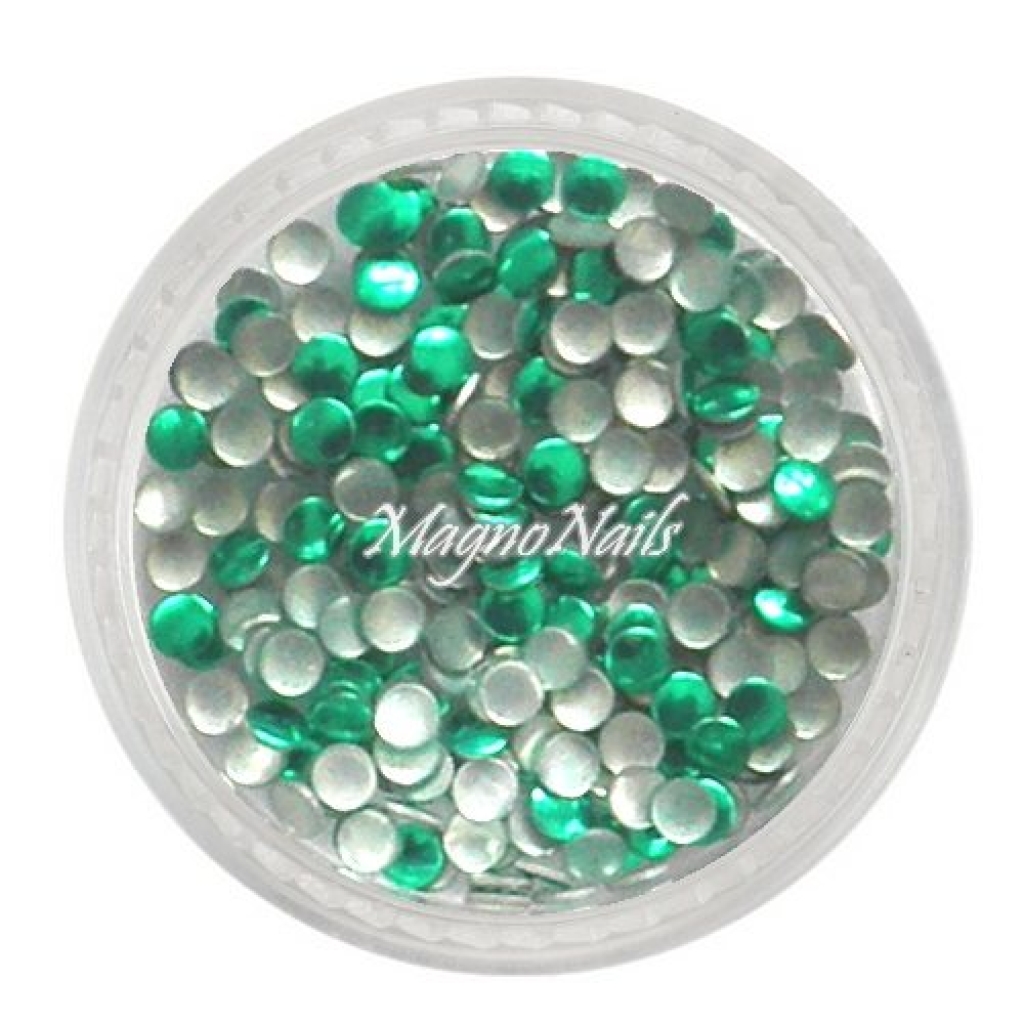 Einlegemotive - Metall Plättchen - rund grün Nail Nagelstudio Nägel Nailart Nail art