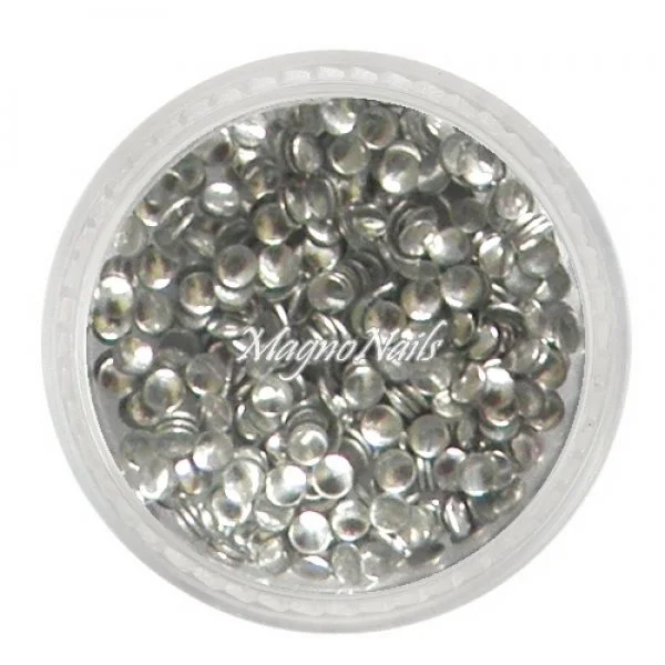 Einlegemotive - Metall Plättchen - rund silber Nail Nagelstudio Nägel Nailart Nail art