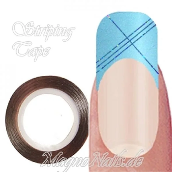 Striping Tape - Zierstreife dunkelblau hologramm Nageldesign Nägel Nails Nagelstudio Einleger Nailart