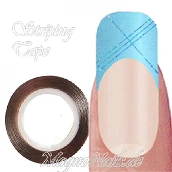 Striping Tape - Zierstreife hellblau hologramm Nageldesign Nägel Nails Nagelstudio Einleger Nailart