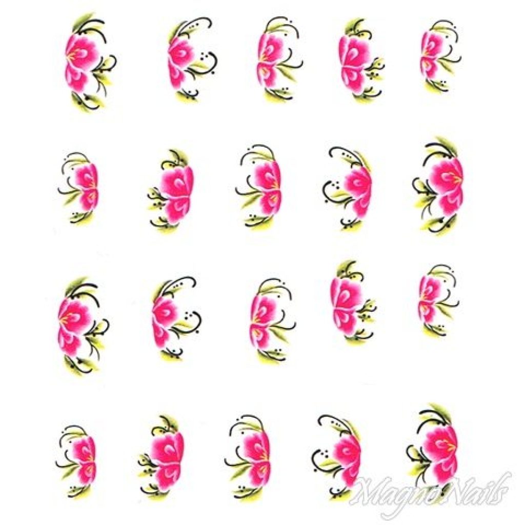2D Nail Art One Stoke Sticker