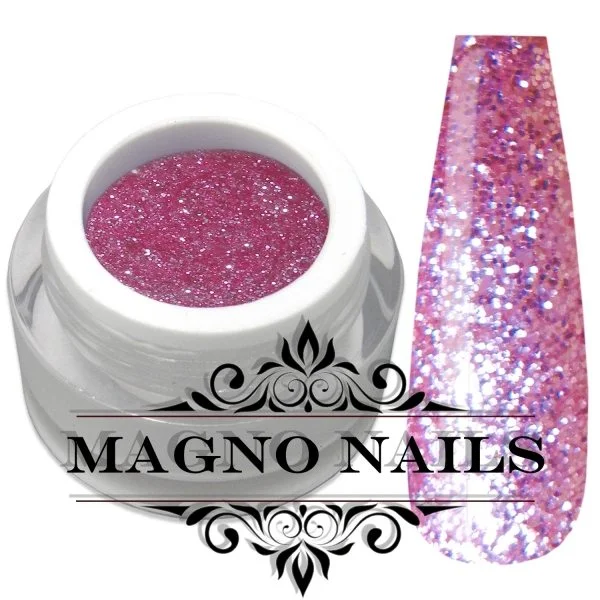 UV Gel - 822 - Glitter Gel Pink Nails Nagelgel Nögel Nail Glitzer