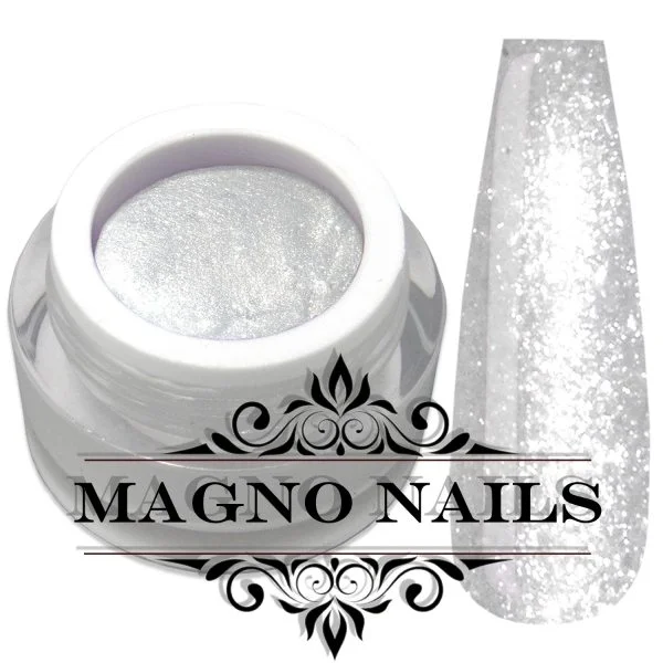 UV Gel - 824 - Glitter Gel White Star Nails Nagelgel Nögel Nail Glitzer