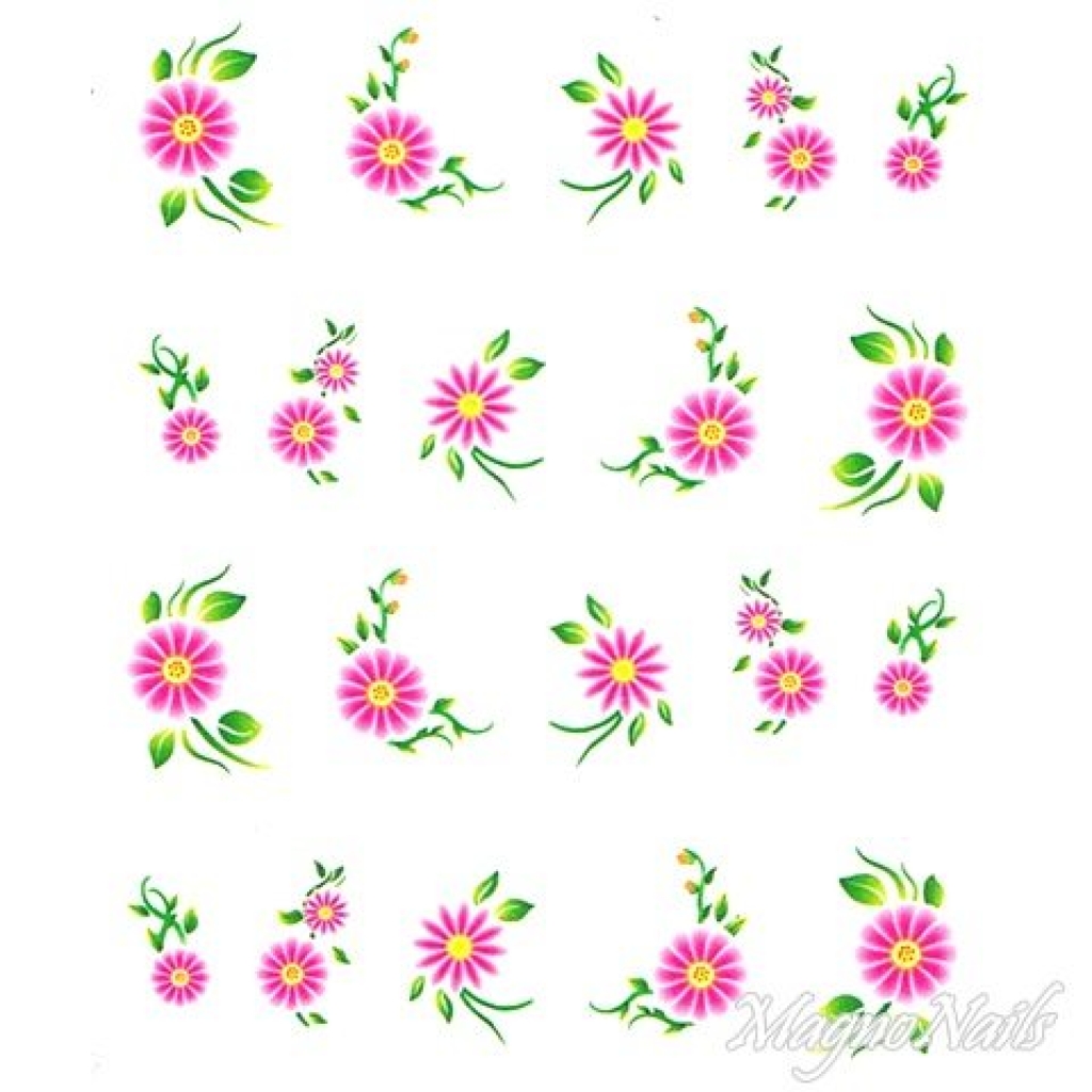 2D Nail Art One Stoke Sticker