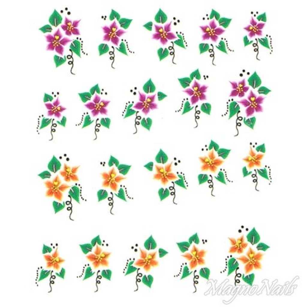 2D Nail Art One Stoke Sticker
