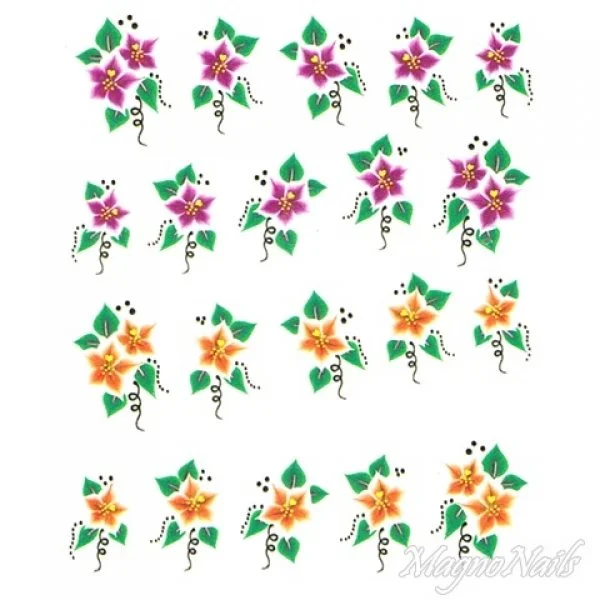 2D Nail Art One Stoke Sticker