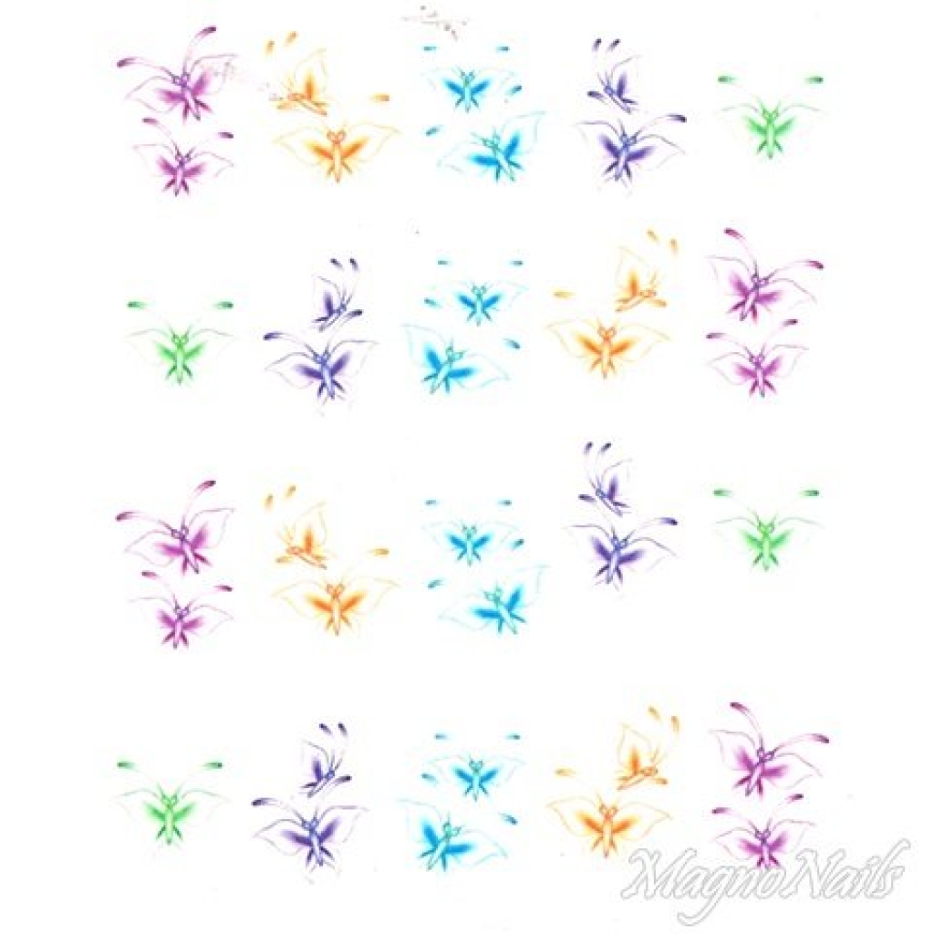 2D Nail Art One Stoke Sticker