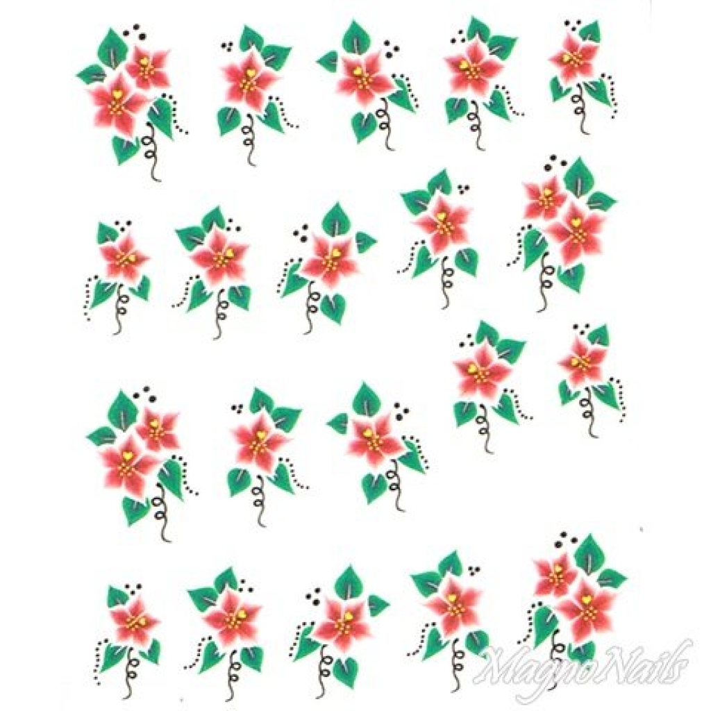 2D Nail Art One Stoke Sticker