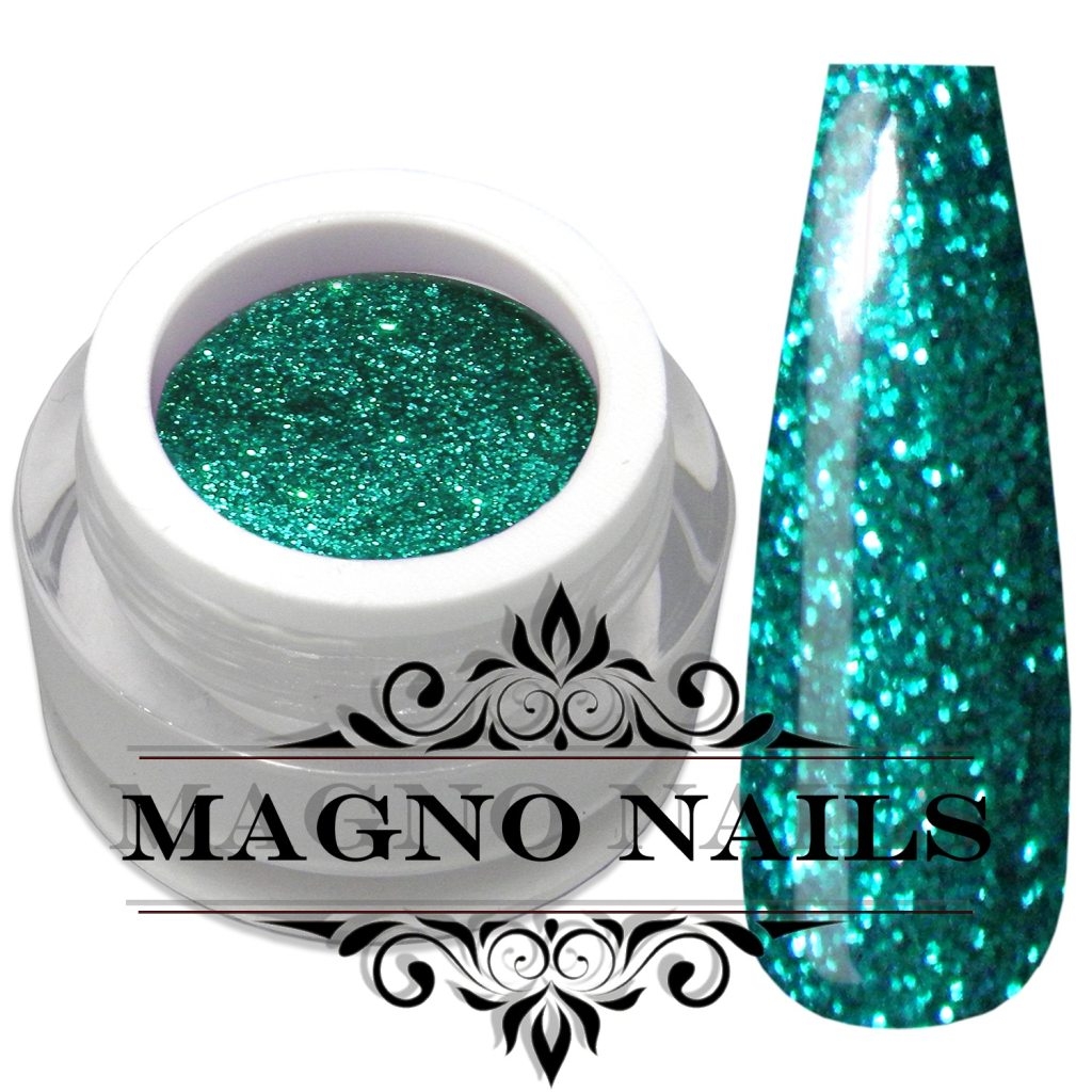 UV Gel - 830 - Glitter Gel Smaragd - 15ml Nägel Nagelgel Dosen UV-Gel Color Gel Farbgel