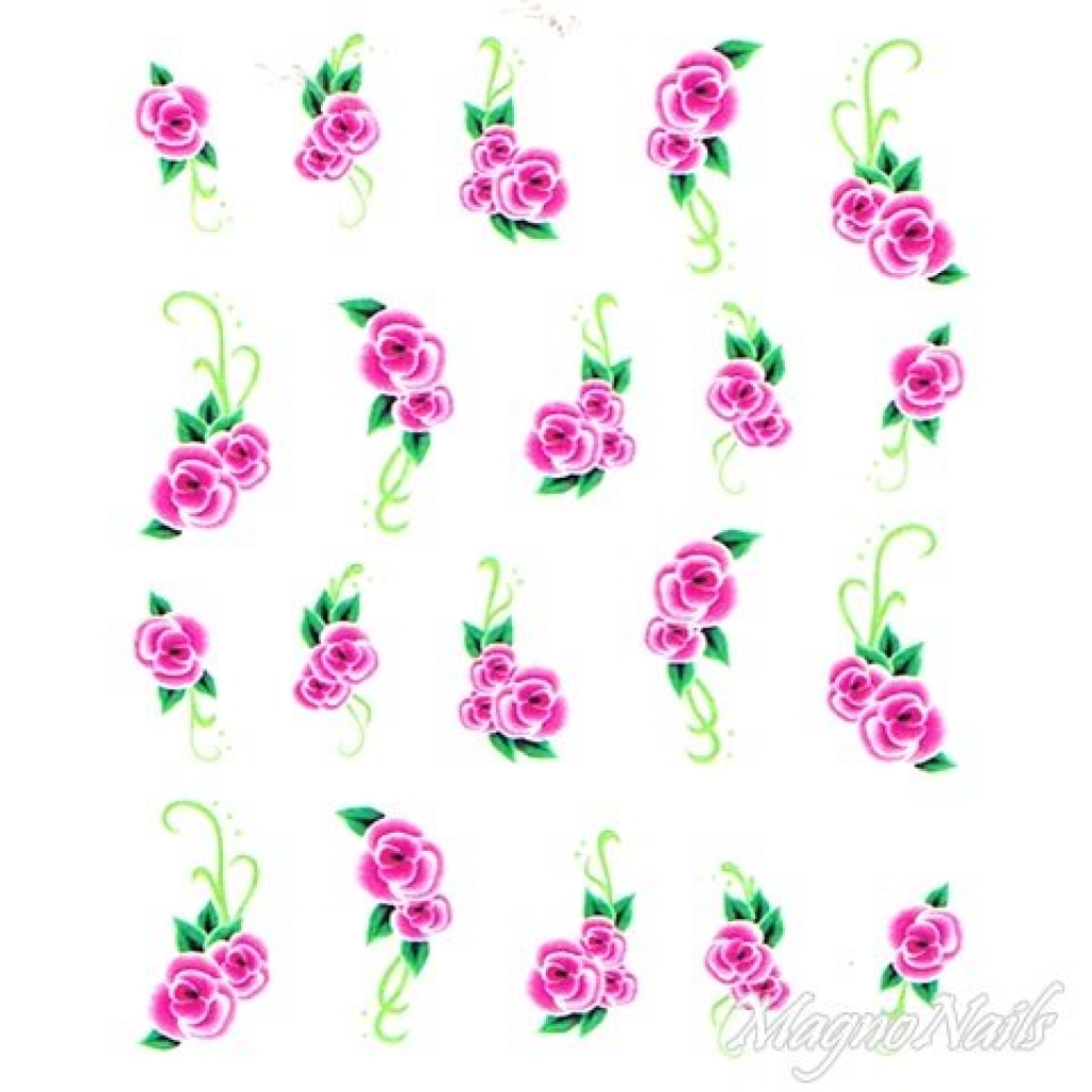 2D Nail Art One Stoke Sticker