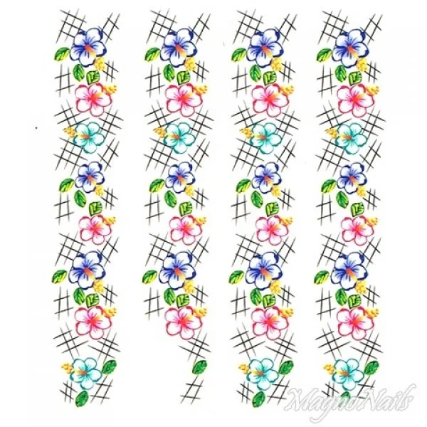 2D Nail Art One Stoke Sticker