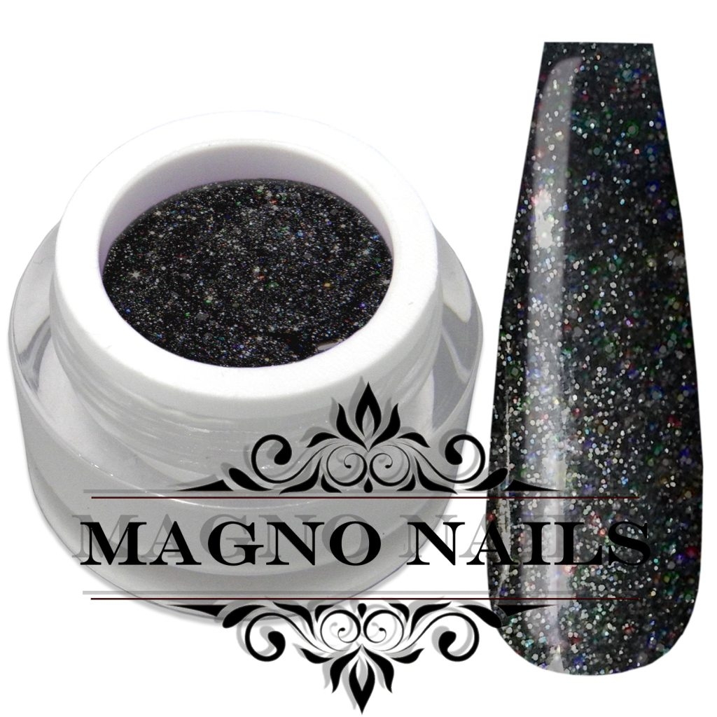 Schwarz Hologramm Glitzer Glitter Gel deckend